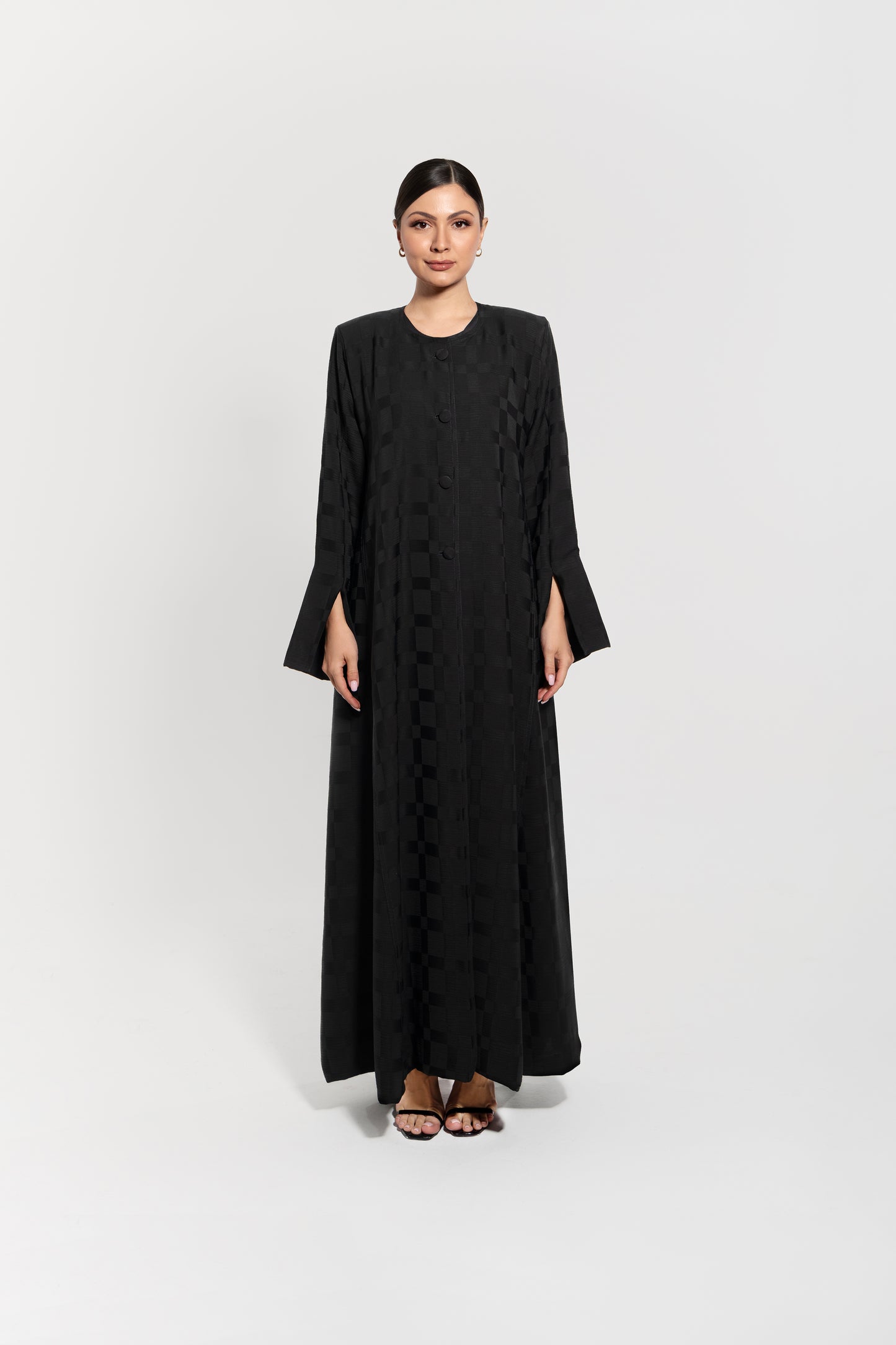 A Black Silk Chiffon Blazer