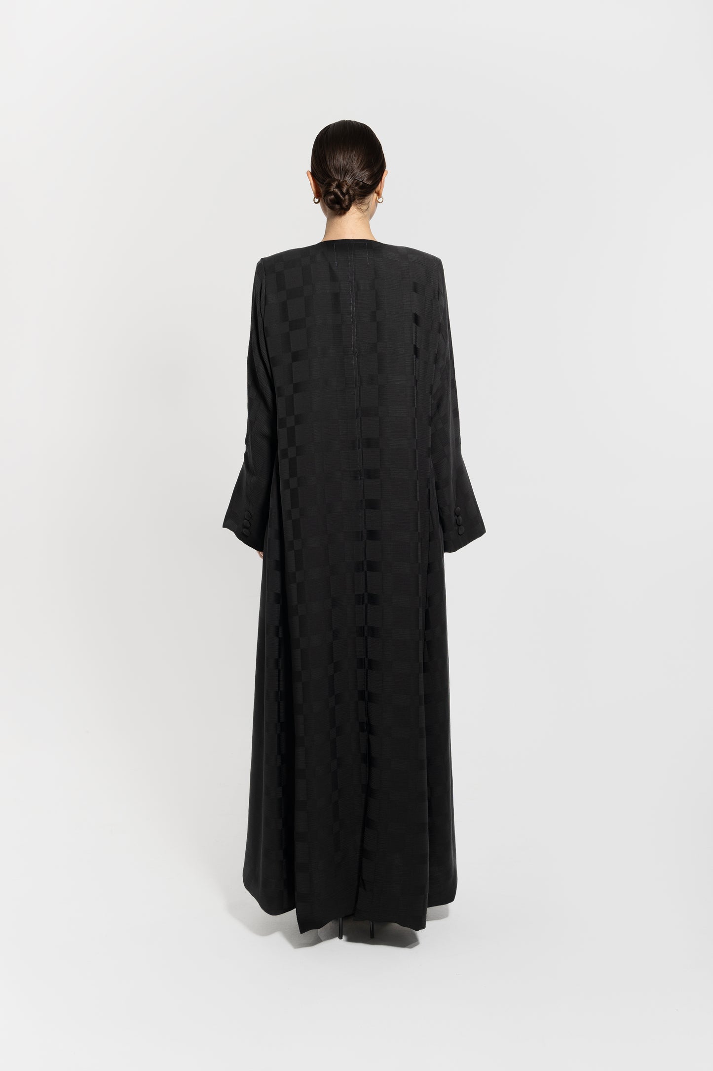 A Black Silk Chiffon Blazer