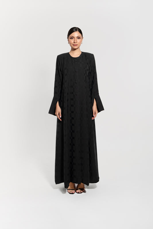 A Black Silk Chiffon Blazer